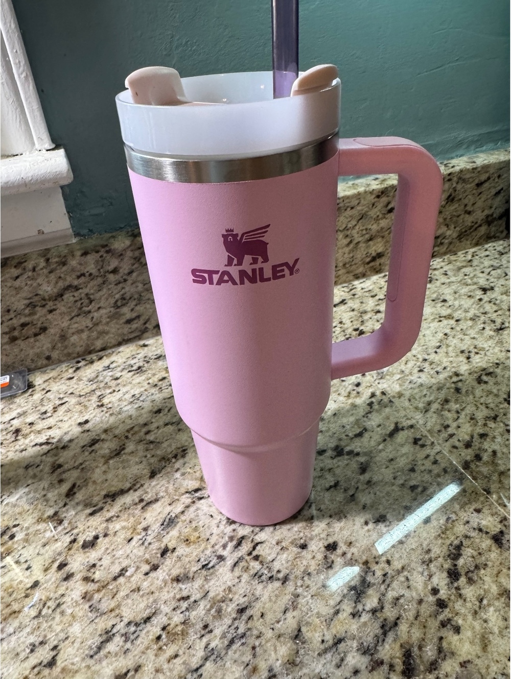 Stanley Pink Handled Mug Tumbler